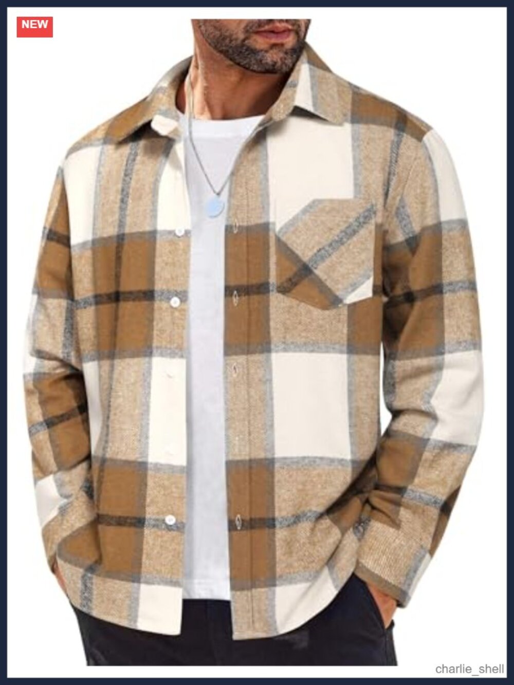 Mens Flannel Shirt Long Sleeve Lightweight Plaid Button Down Casual